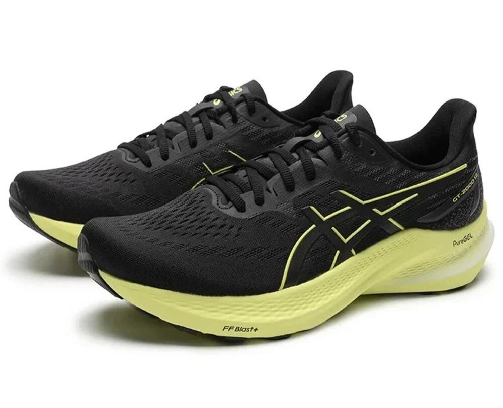 ASICS GT-2000 12 Men's Black/Glow Yellow, US 12 M